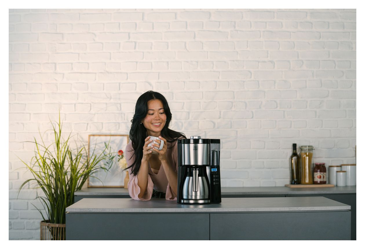 1025-18 Look Therm Perfection 10 Tassen Thermo Filterkaffeemaschine 1,3 l  (Schwarz, Silber) 