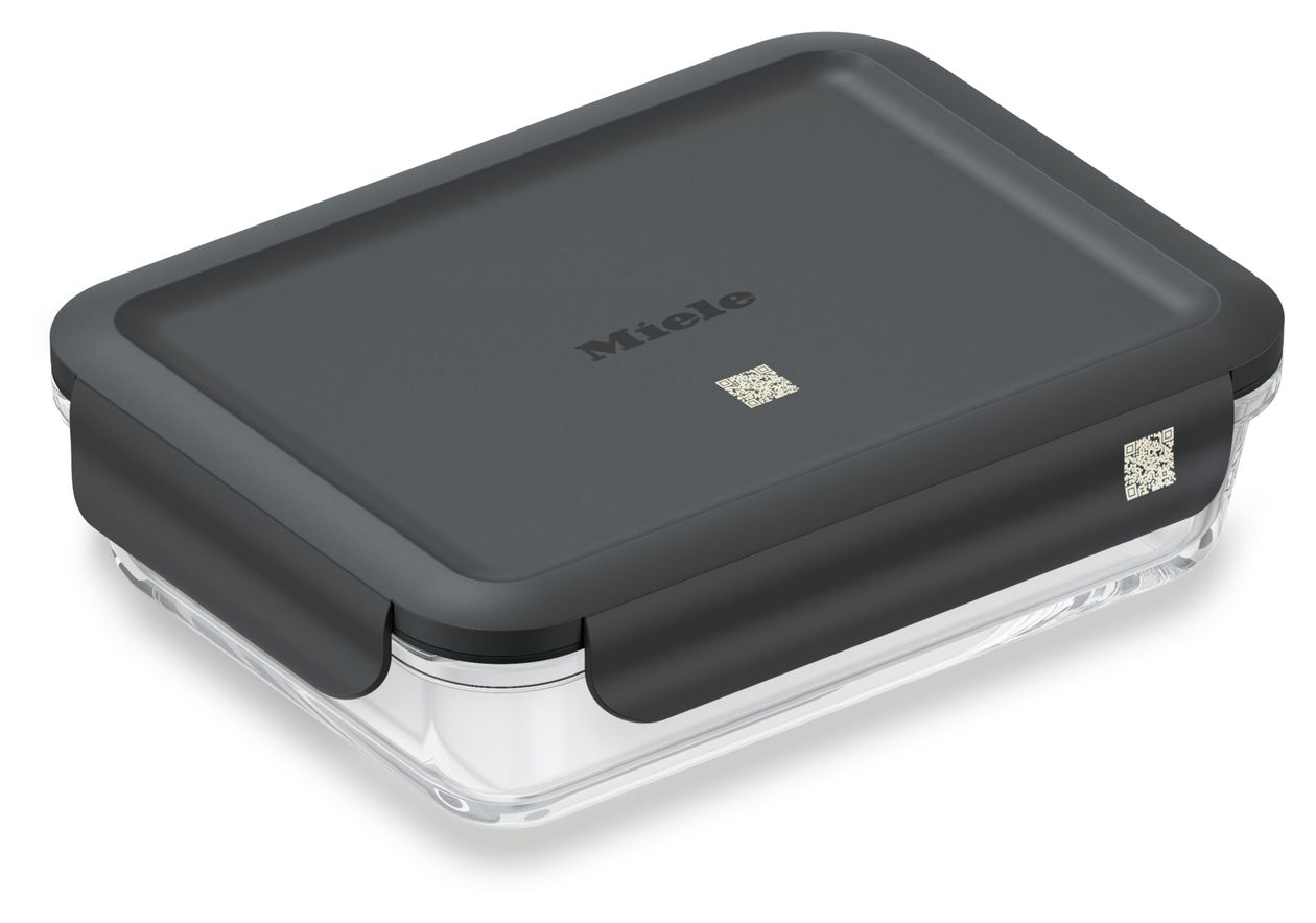 GaLa-M Gourmet-Box M Container Rechteckig 1 l Glas (Schwarz, Transparent) 