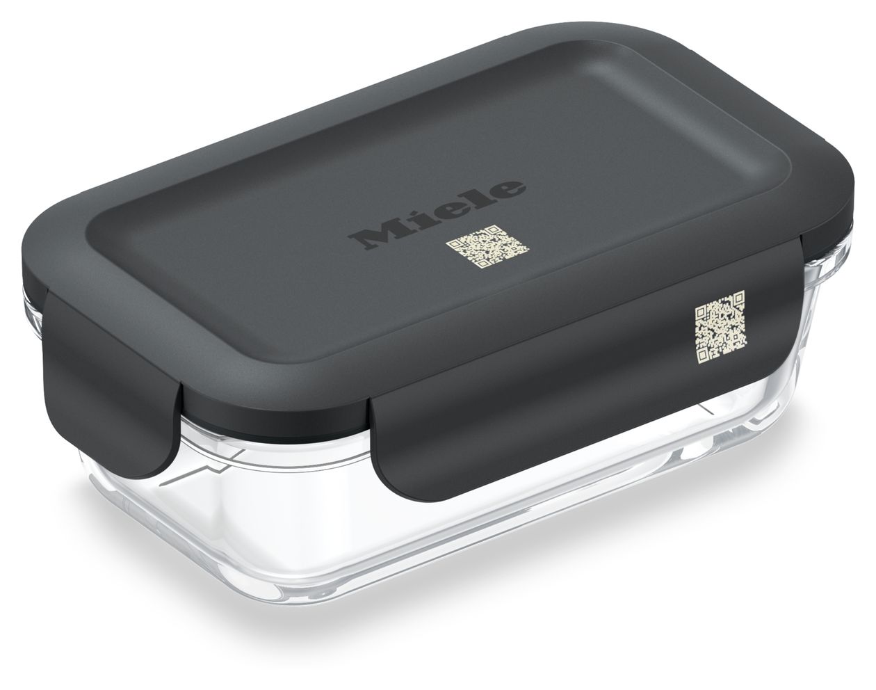 GaLa-S Gourmet-Box S Container Rechteckig 0,4 l Glas (Schwarz, Transparent) 