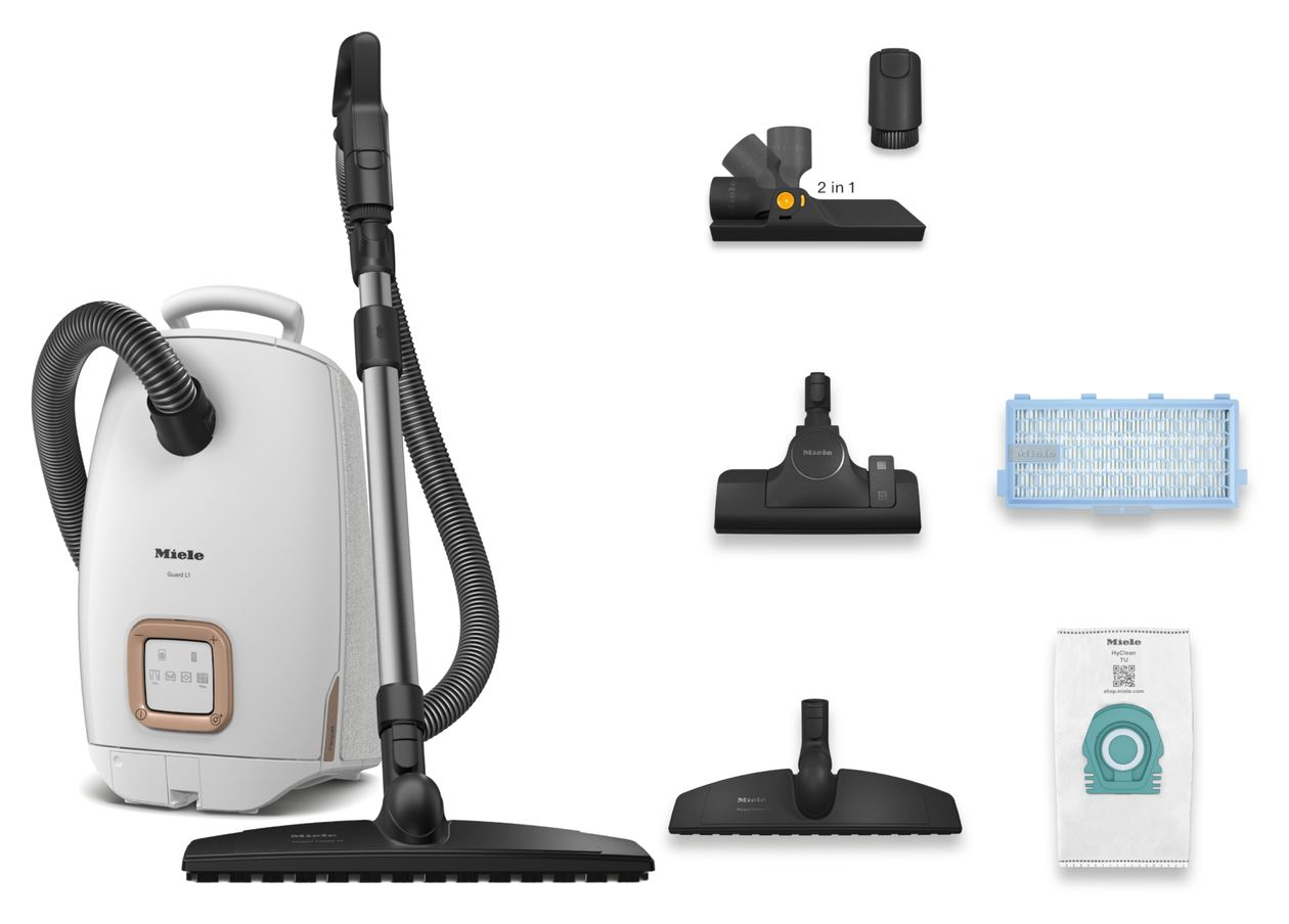 Guard L1 Parquet XL Bodenstaubsauger mit Staubbeutel 890 W Miele AirClean Plus  (Weiß) 