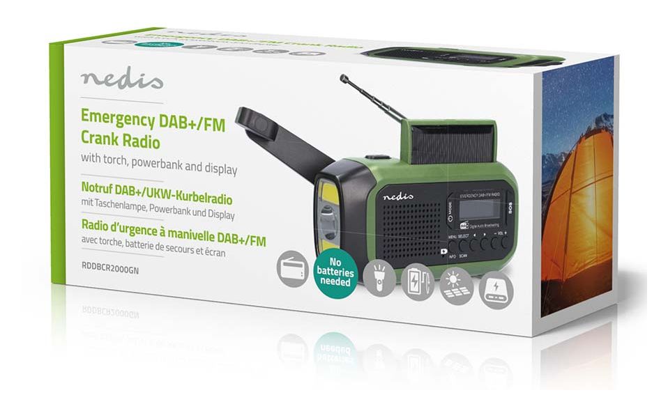Notfallradio DAB+, FM Radio Tragbar  (Schwarz, Grün) 