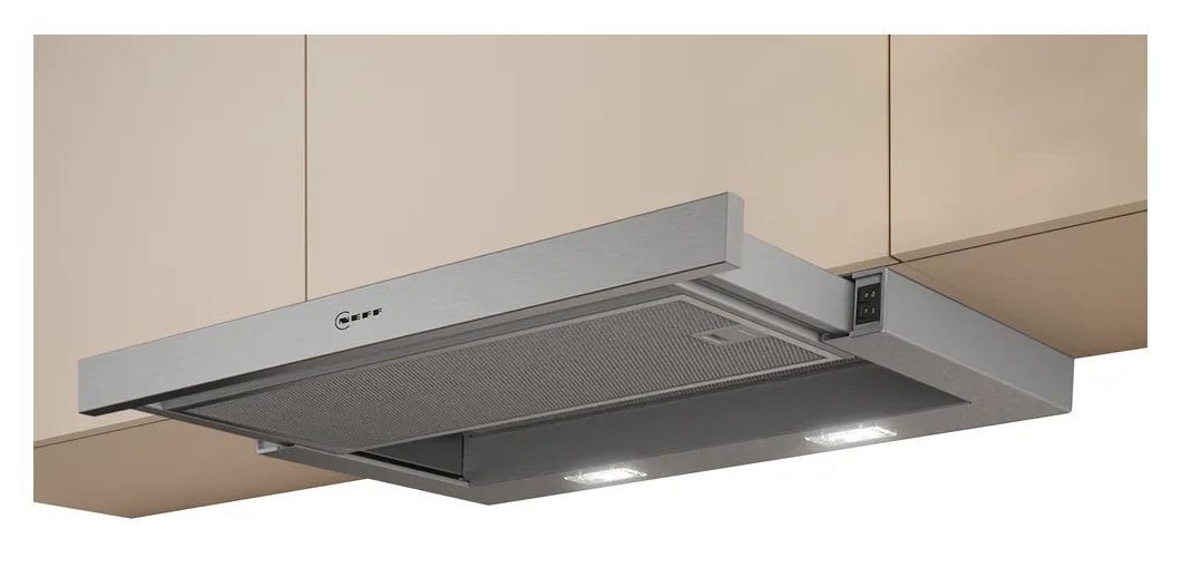 D46BR12X7 Abluft/Umluft Dunstabzugshaube/Esse Einbau 60 cm (Silber) 