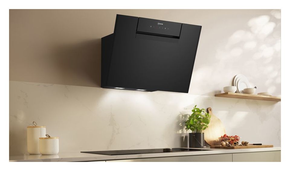 D65IFN1S0 Abluft/Umluft Dunstabzugshaube/Esse Wand 60 cm (Schwarz) 