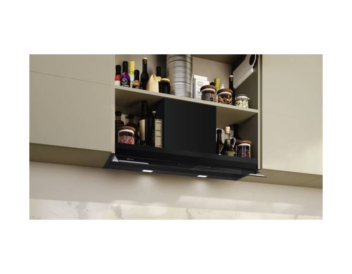 D97XDP2S0 Abluft/Umluft Dunstabzugshaube/Esse Unterbau 90 cm (Schwarz) 