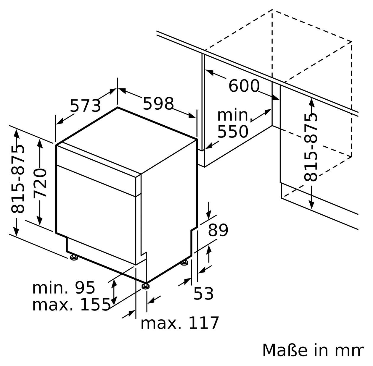 GULEA10 60 cm Geschirrspüler unterbaufähig Sehr leise 13 Maßgedecke aquaStop Funktion Wärmetauscher 