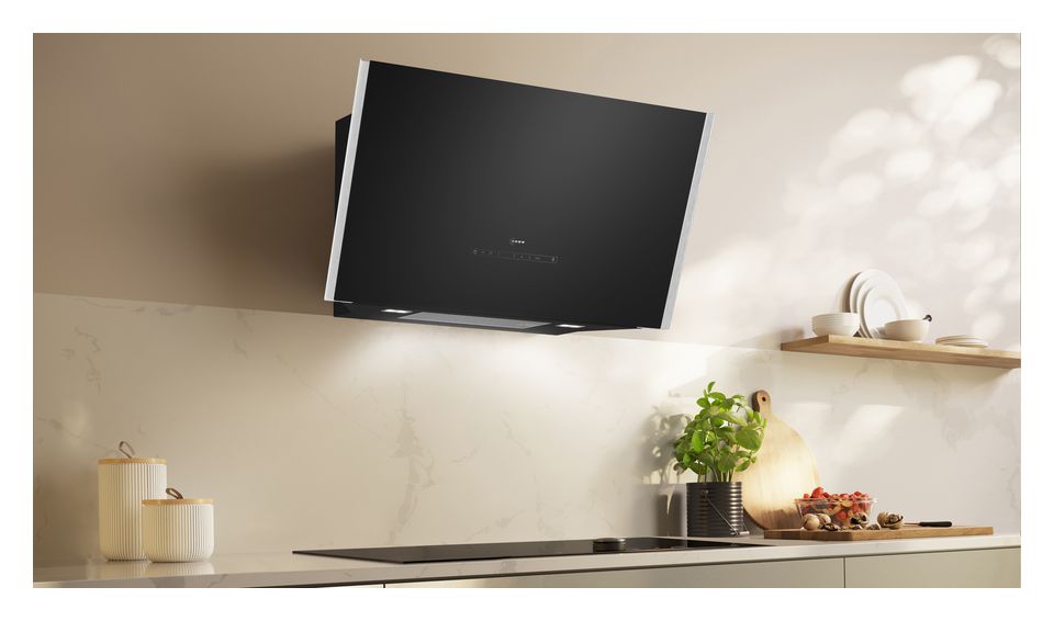 N90 D98IPT2S0 Abluft/Umluft Dunstabzugshaube/Esse Wand (Schwarz) 
