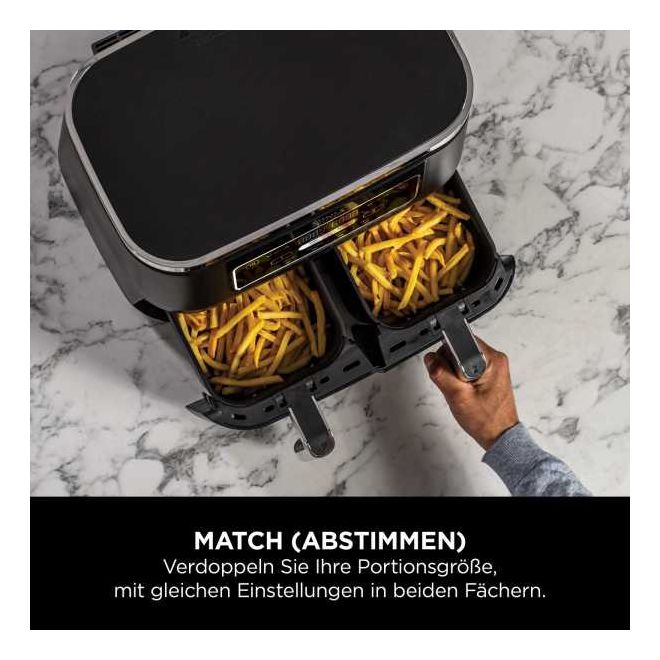 AF200EU Doppel Heißluftfritteuse 7,6 l 2400 W  (Schwarz) 