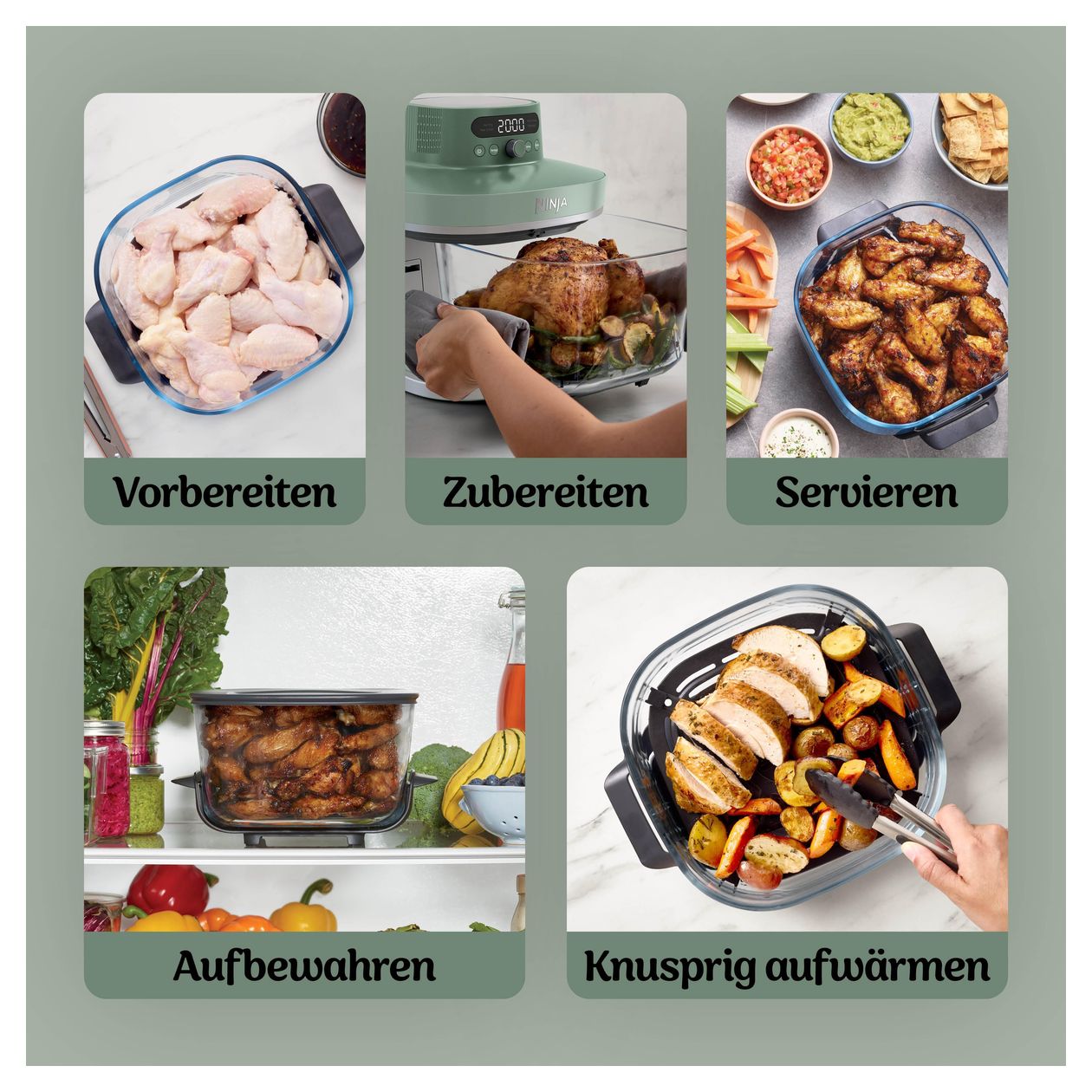 AS090EUGN Crispi Pro 5-in-1 Heißluftfritteuse 