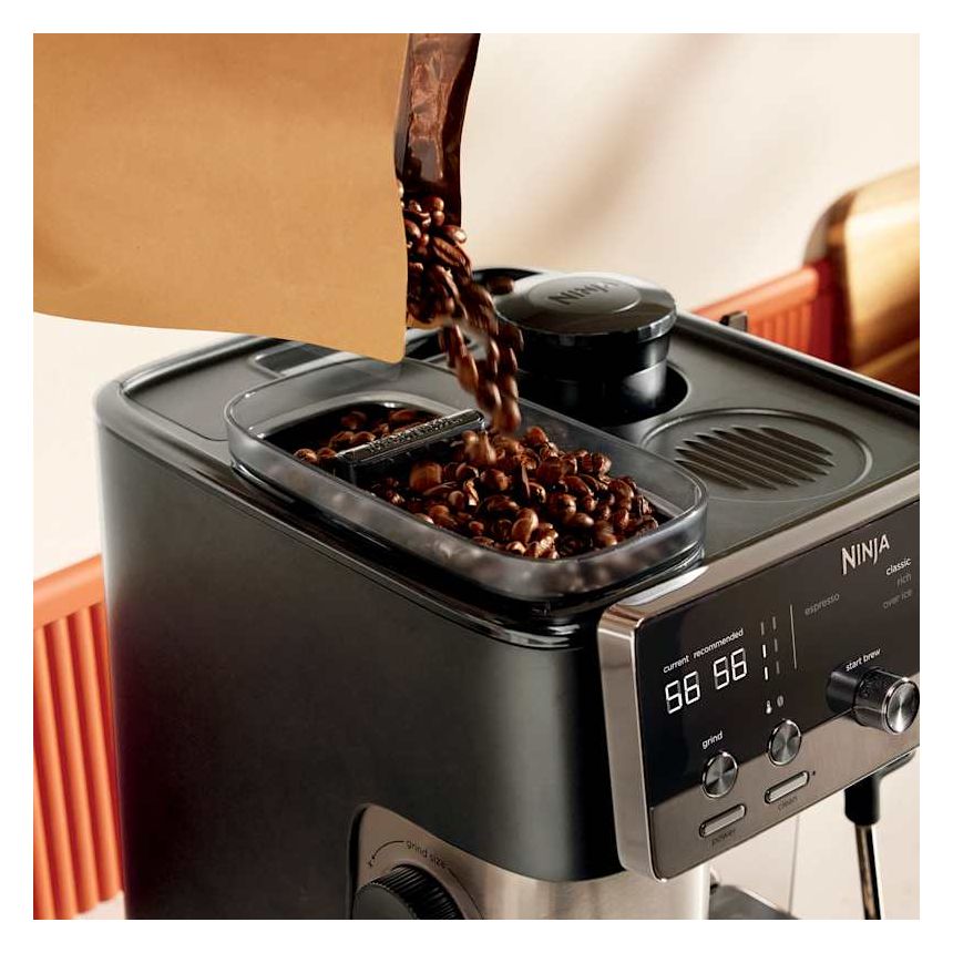 ES301EU Luxe Café Mini Siebträger Kaffeemaschine 1650 W  (Schwarz) 