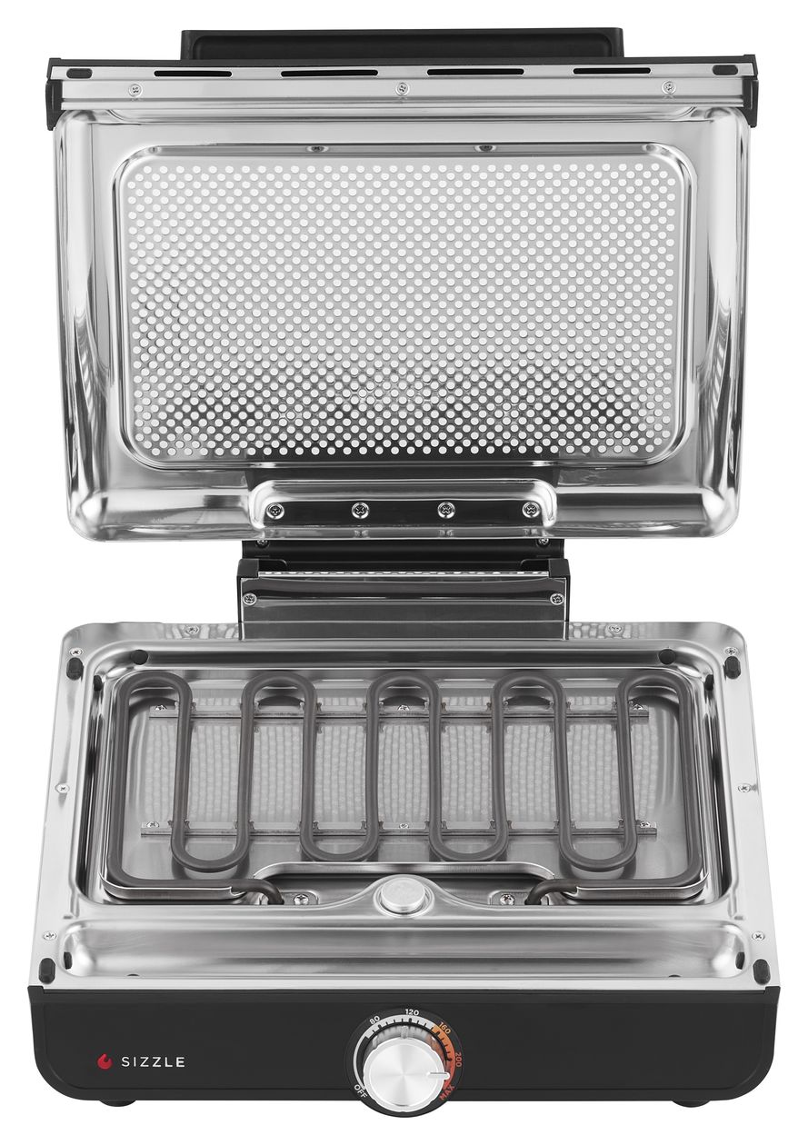 GR101EU Sizzle Grillplatte + Plancha 1 Zone(n) 1450 W mit 233 x 355 mm Fläche  (Schwarz) 