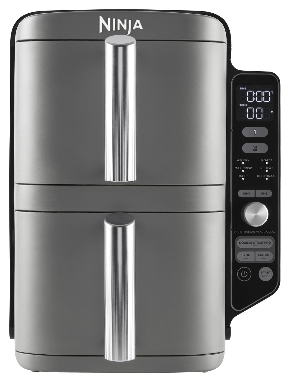 SL400EU Doppel Heißluftfritteuse 9,5 l 2470 W  (Schwarz, Grau) 