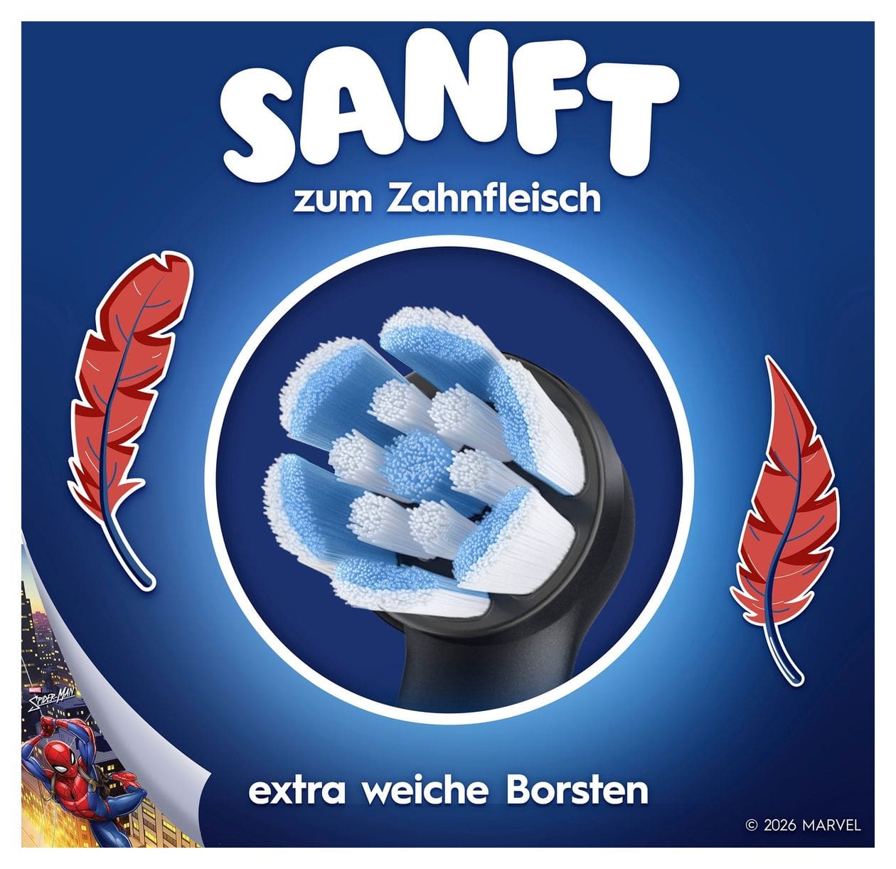 iO Kids 6+ Marvel Spiderman Aufsteckbürsten, 2 Stück 