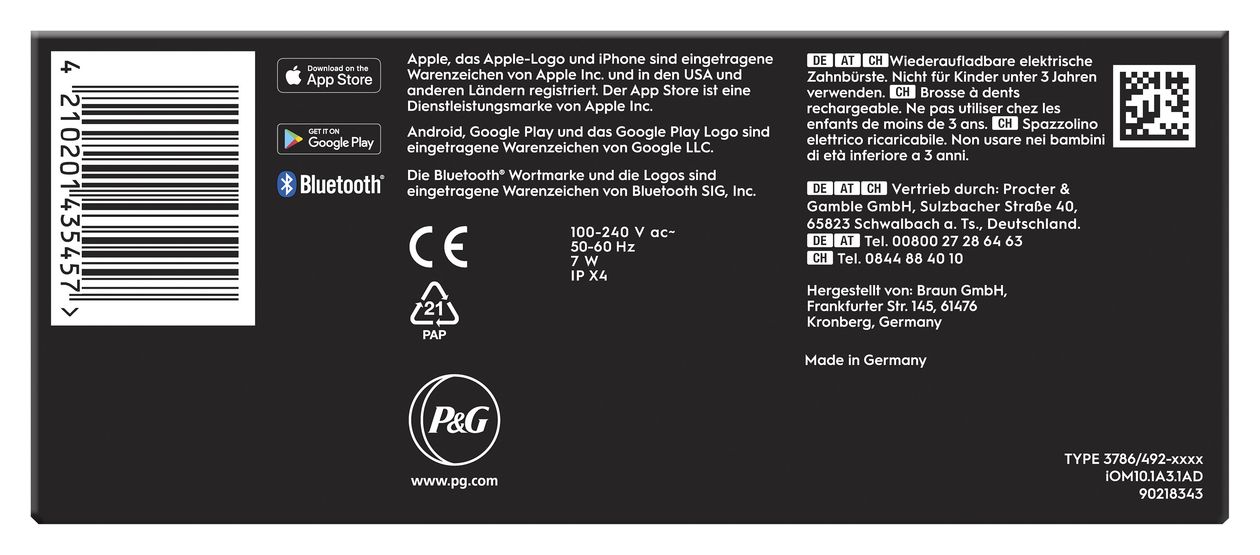 iO Series 10 Rotierende-vibrierende Zahnbürste für Erwachsene  (Weiß) 