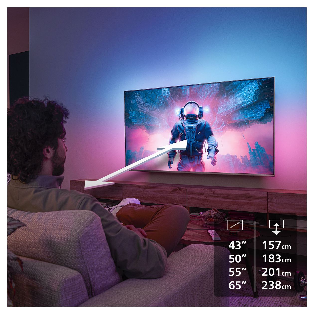 65PUS8500/12 QLED 165,1 cm (65 Zoll) Fernseher 4K Ultra HD IntelliSound VESA 400 x 300 mm 