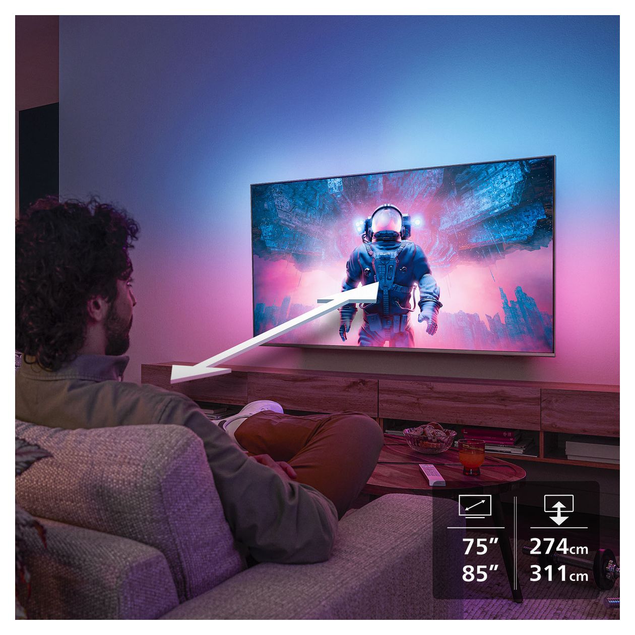 85PUS8500/12 QLED 2,16 m (85 Zoll) Fernseher 4K Ultra HD IntelliSound VESA 600 x 400 mm 