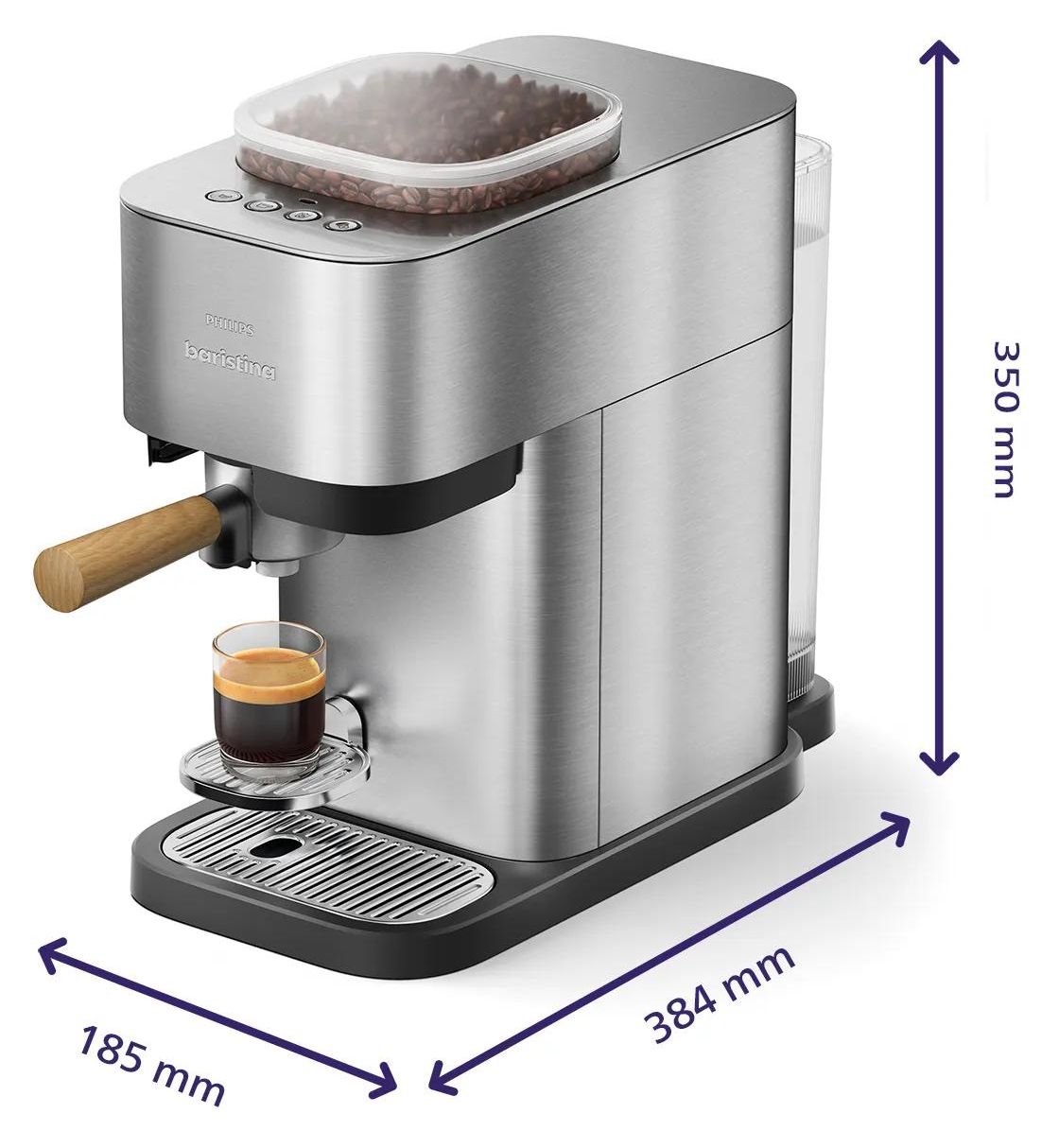 BAR500/00 Siebträger Kaffeemaschine 16 bar  (Edelstahl) 