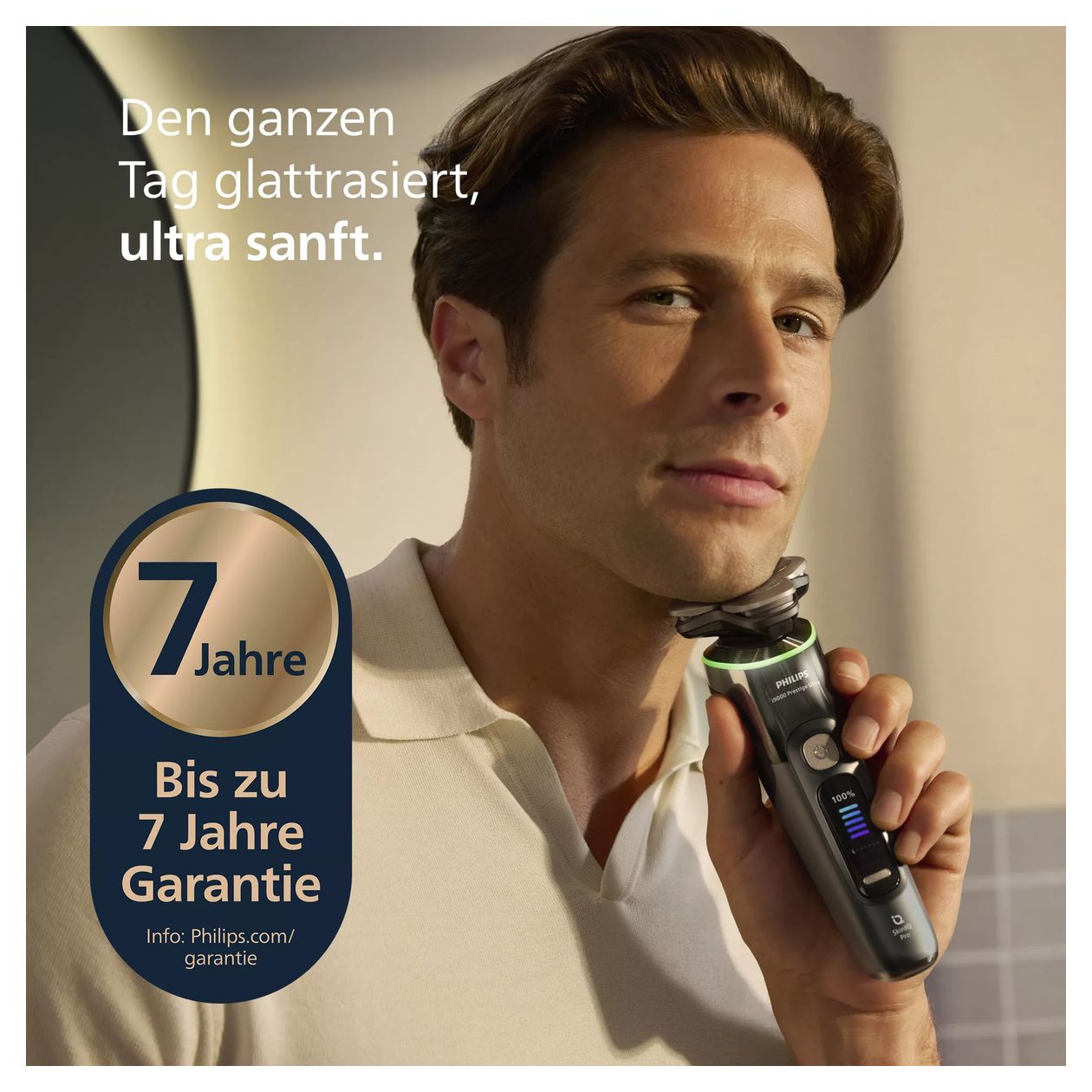 i9000 Prestige Ultra XP9402/31 Elektrischer Nass- & Trockenrasierer mit SkinIQ Pro Nass&Trocken Rasierer Lithium-Ion (Li-Ion) 60 min 