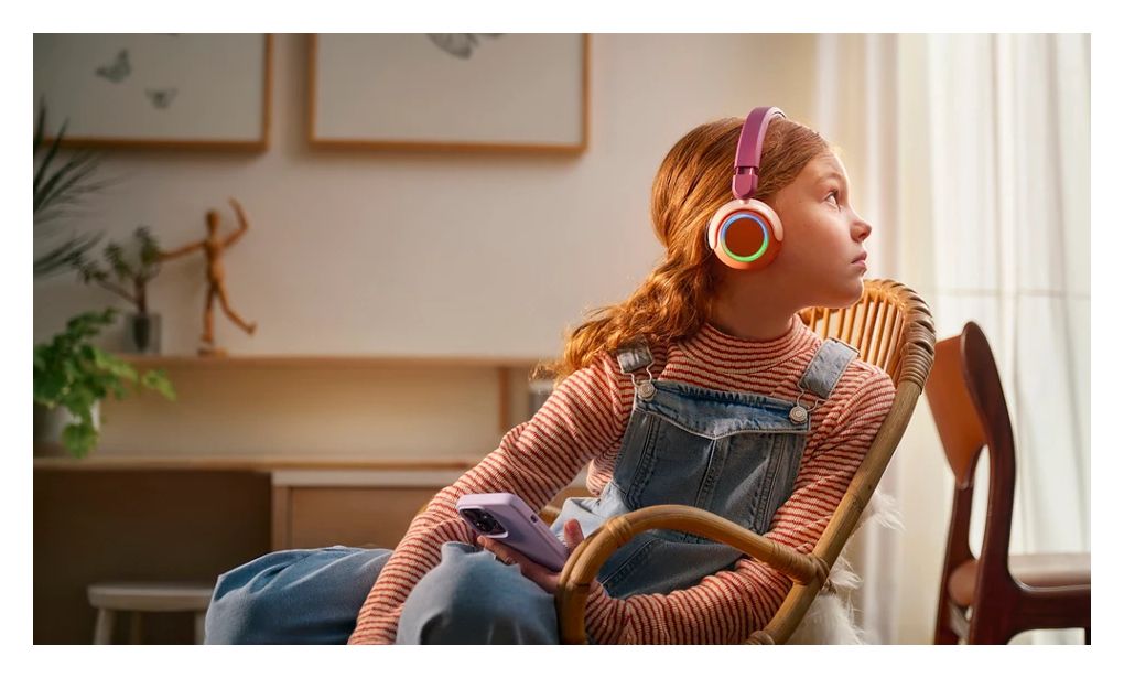 TAK4200MP/00 Ohraufliegender Bluetooth Kopfhörer kabellos 45 h Laufzeit (Orange, Violett, Rose) 
