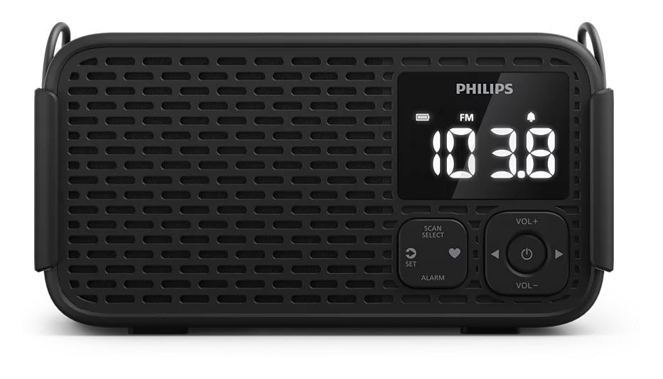 TAR3500/00 FM, AM Radio Tragbar Staubgeschützt, Wasserfest IP55  (Schwarz) 