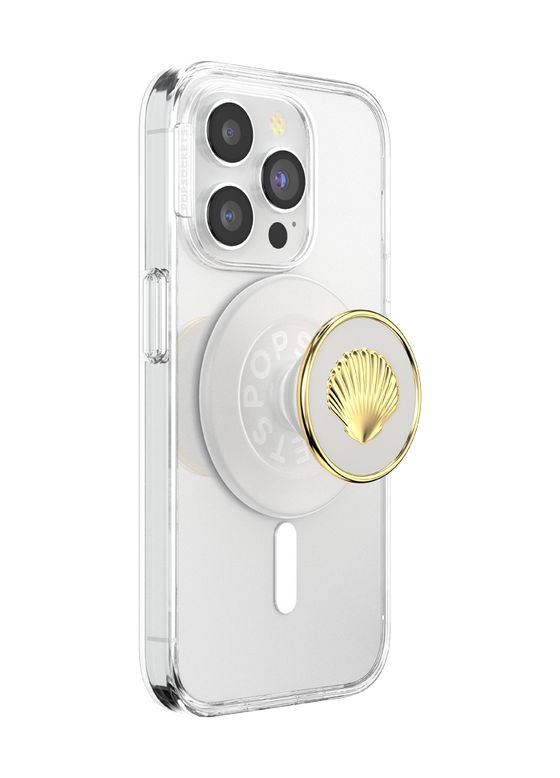 PopGrip MagSafe Venus White Enamel Fingerring für Apple iPhone 12+  (Gold, Weiß) 