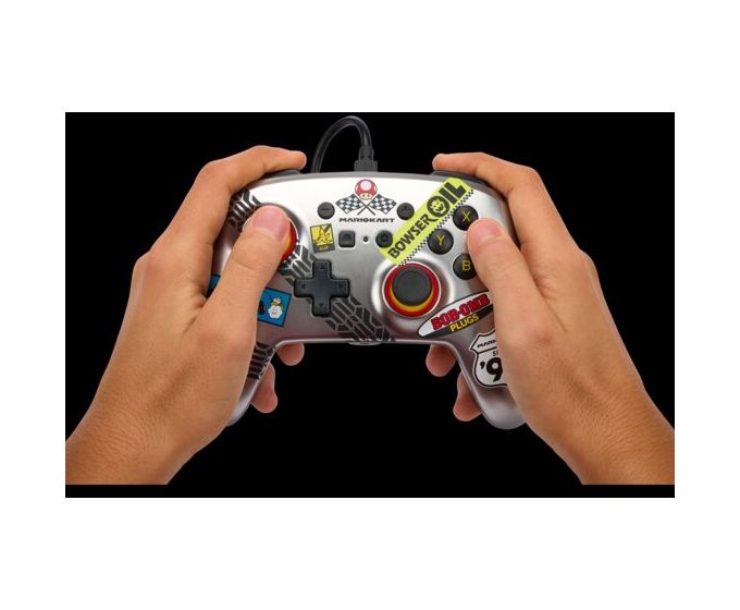 Enhanced Wired Controller Mario Kart Analog / Digital Gamepad für Nintendo Switch (Schwarz, Blau, Orange, Rot, Silber, Weiß) 
