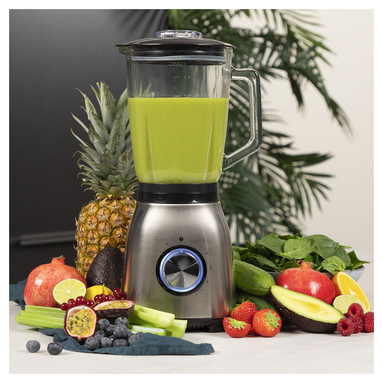 212091 1,5 l Standmixer 4 Geschwindigkeiten 1000 W  (Stahl) 