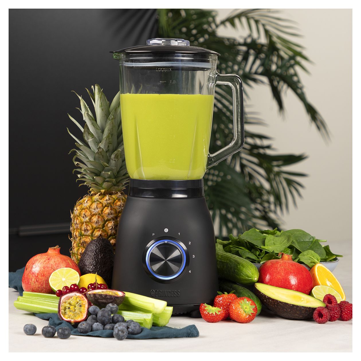 212092 1,5 l Standmixer 4 Geschwindigkeiten 1000 W  (Schwarz) 