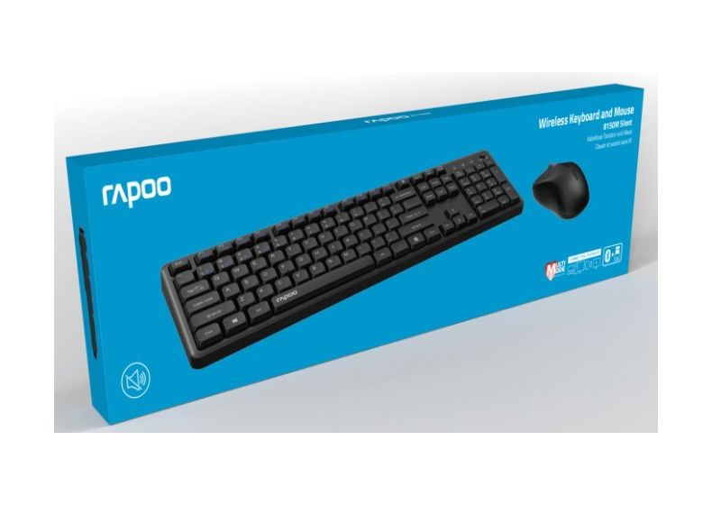 8150M Büro Tastatur RF Wireless + Bluetooth 2.4 GHz  (Schwarz) 