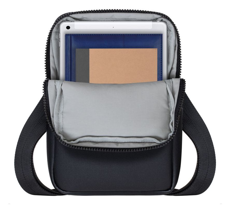 8810 Crossbody Tasche Messengerhülle aus Kunststoff für Jede Marke bis 20,3 cm (8") Staubresistent, Kratzresistent (Schwarz) 