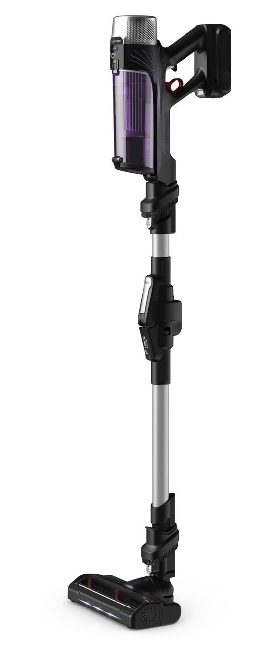 RH2037 X-Force Flex 9.60 Handstaubsauger Beutellos bis 45 min Laufzeit 18 V  (Schwarz, Violett) 
