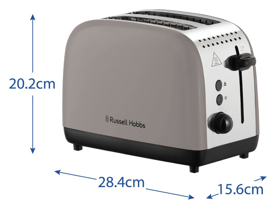 26931-56 Colours Plus Toaster 1670 W 2 Scheibe(n) 6 Stufen  (Schwarz, Mokka) 
