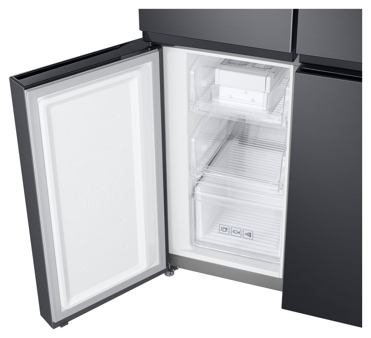 RF48A401EB4EF Side-by-Side Kühl-/ Gefrierkombination French Door 298 kWh NoFrost 1793 mm x 833 mm  (Anthrazit) 