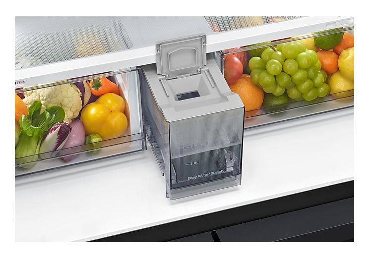 RF59C700EB1 Side-by-Side Kühl-/ Gefrierkombination French Door 390 l / 259 l 362 kWh NoFrost 1746 mm x 912 mm  (Schwarz) 