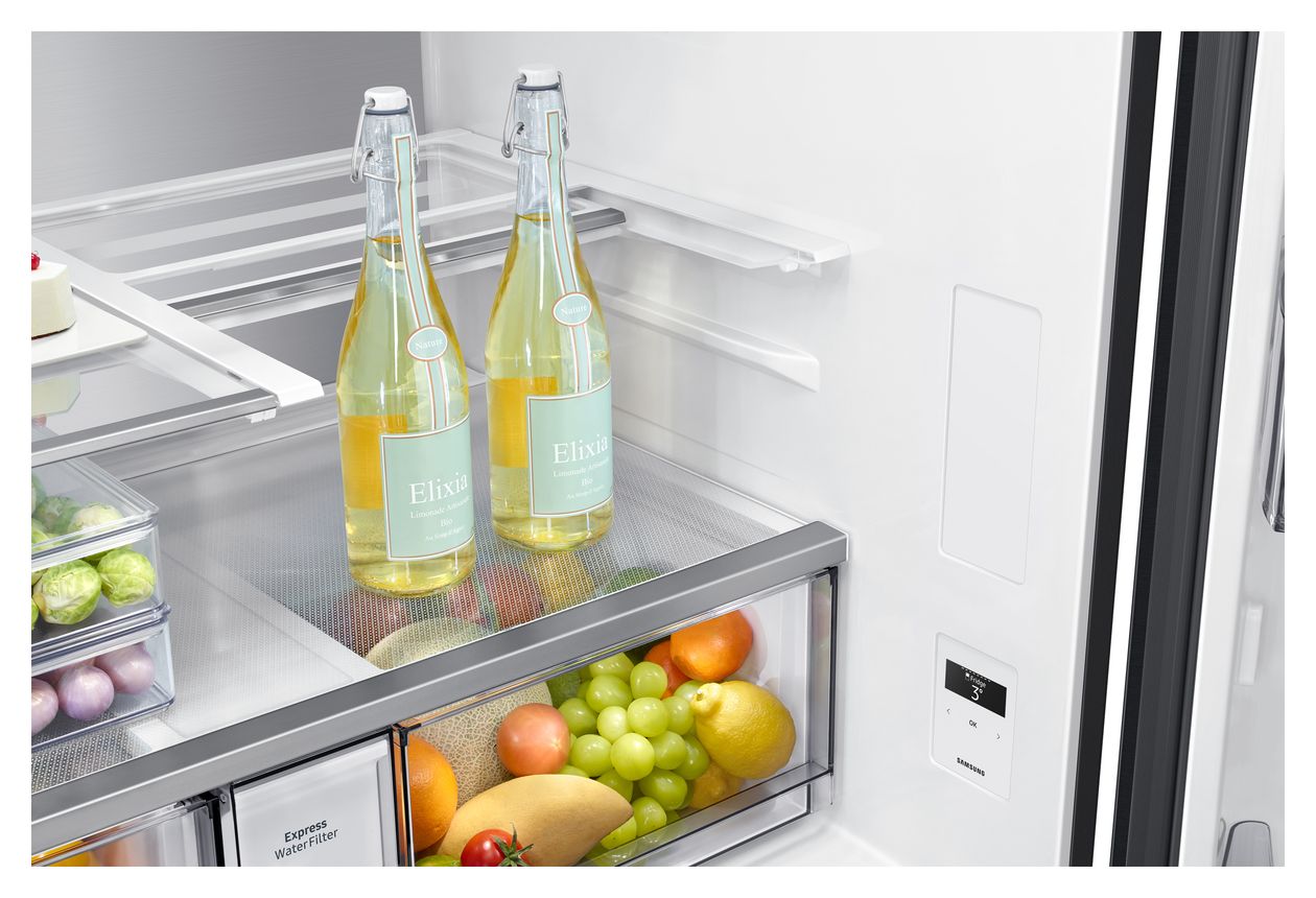 RF65DG960ESG Side-by-Side Kühl-/ Gefrierkombination French Door 386 l / 250 l 365 kWh NoFrost 1830 mm x 912 mm  (Edelstahl) 