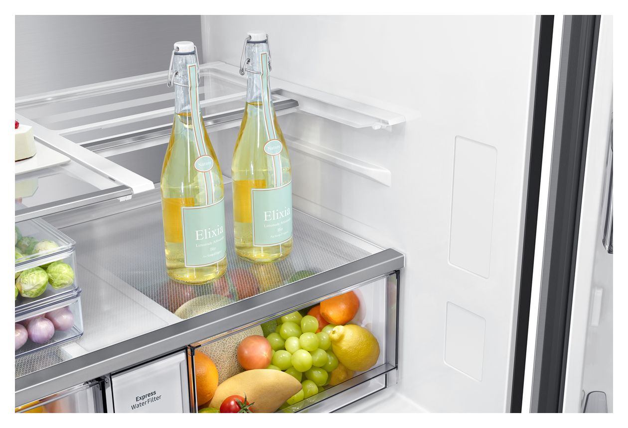 RF65DG9H0ESR Side-by-Side Kühl-/ Gefrierkombination French Door 386 l / 250 l 365 kWh NoFrost 1830 mm x 912 mm  (Edelstahl) 