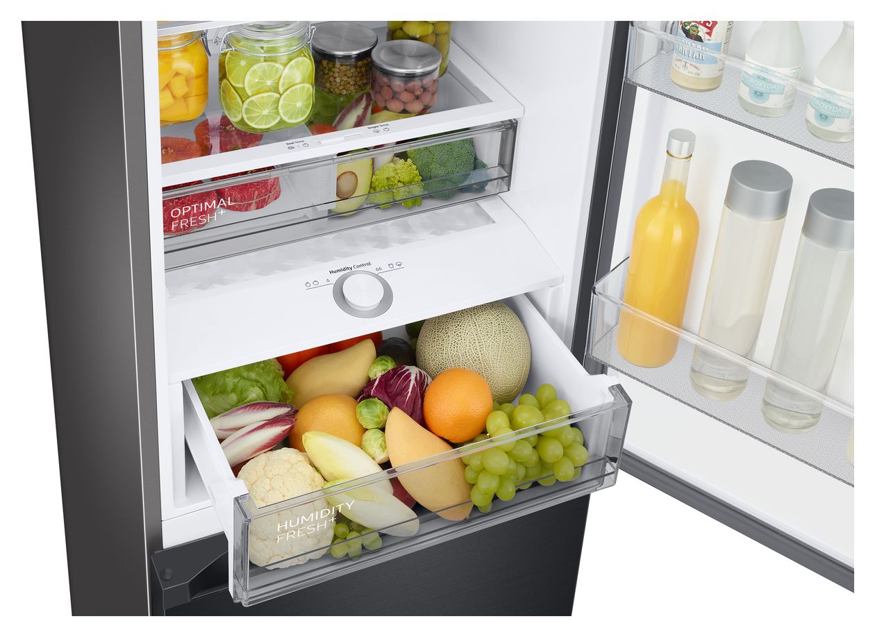RL38C7B5BB1 273 l / 114 l Kühl-Gefrierkombi freistehend NoFrost 134 kWh Jahr  (Schwarz) 