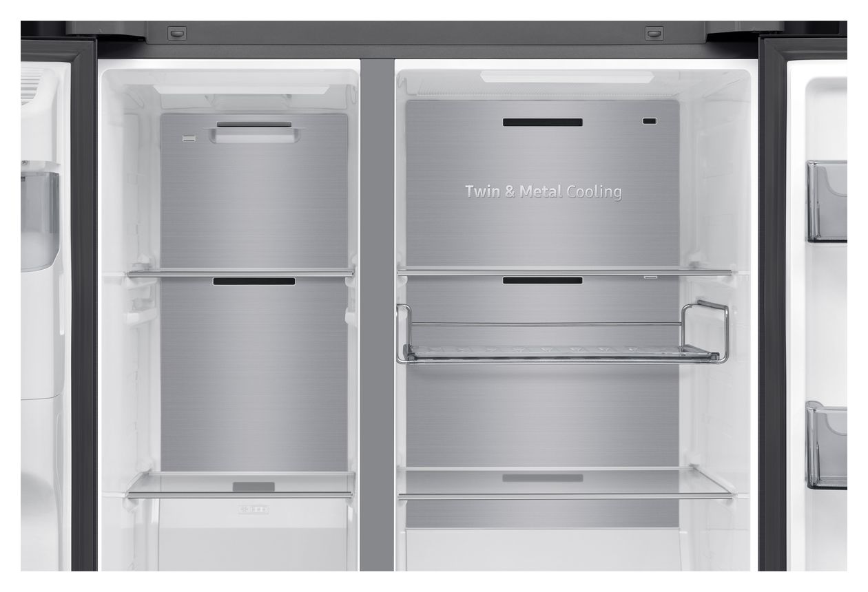 RS90F66BEFEF Side-by-Side Kühl-/ Gefrierkombination 389 l / 225 l 352 kWh NoFrost 1780 mm x 912 mm  (Schwarz) 