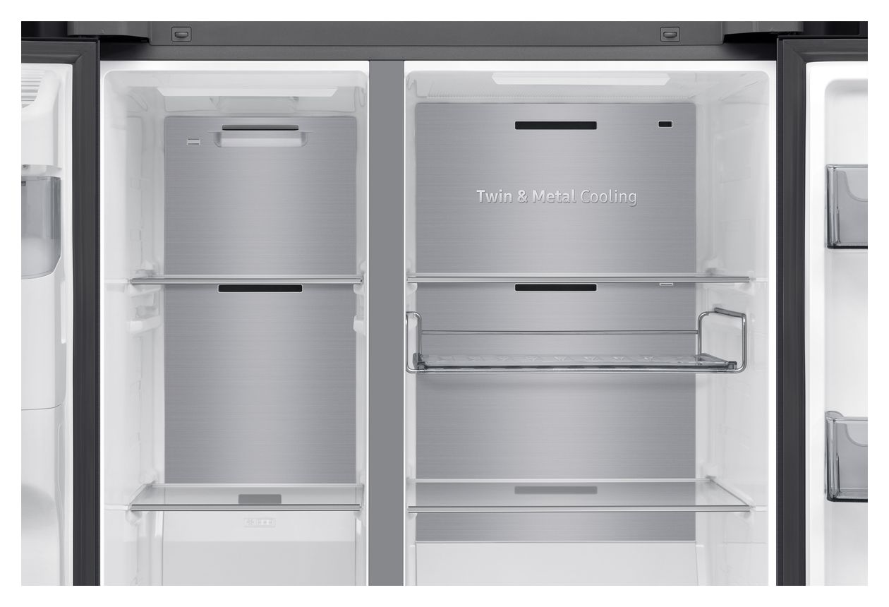 RS90F67BEF Side-by-Side Kühl-/ Gefrierkombination 389 l / 225 l 352 kWh NoFrost 1780 mm x 912 mm  (Schwarz) 