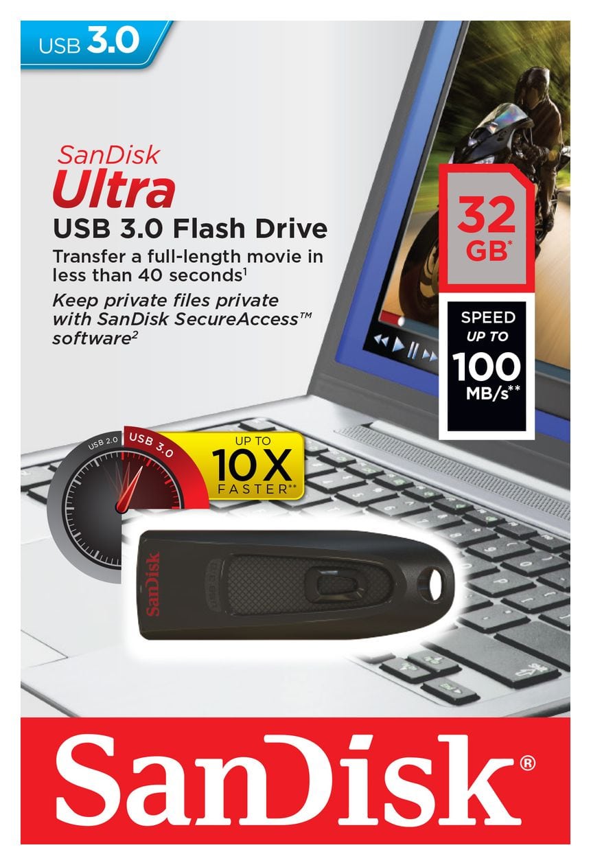 Ultra USB Typ-A Stick 32 GB  (Schwarz) 