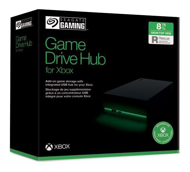 Game Drive Hub für Xbox 8 TB externe Festplatte USB Type-A / USB Type-C  (Schwarz) 