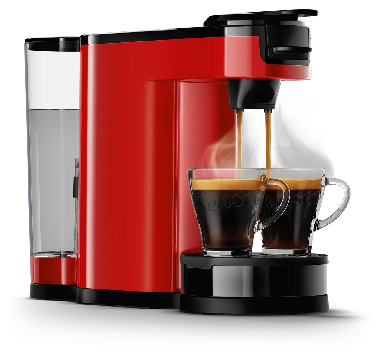 HD6592/84 Senseo Switch Kaffeepad, Gemahlener Kaffee Maschine  (Schwarz, Rot) 