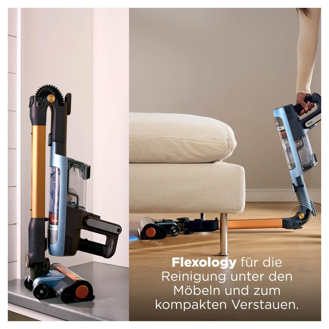 IA1244EU Handstaubsauger Beutellos bis 60 min Laufzeit HEPA  (Blau) 