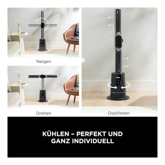 TH200EU TurboBlade Turmventilator Stand  (Anthrazit, Gold) 