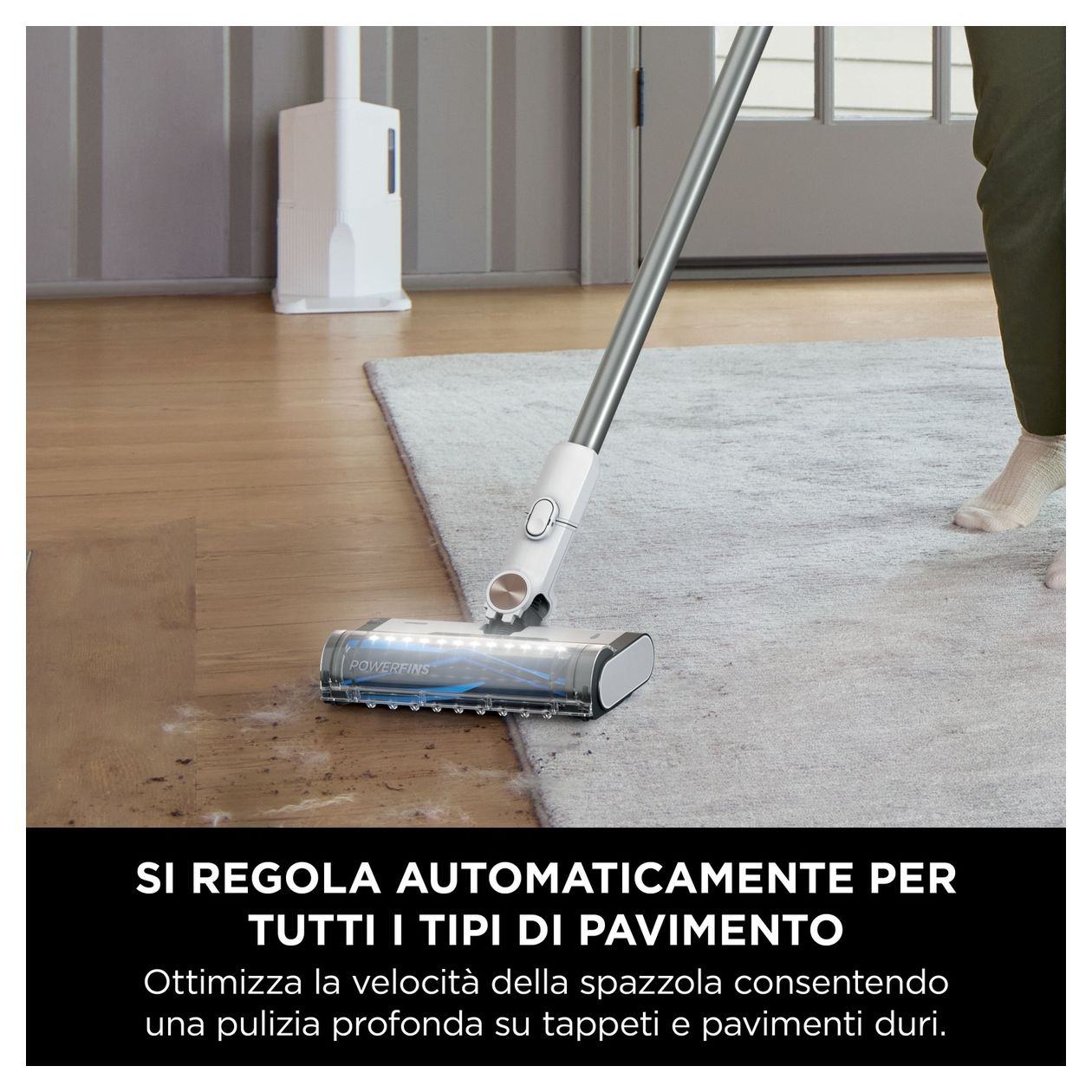 BU3521EU Clean & Self-Empty Handstaubsauger Beutellos bis 40 min Laufzeit  (Blau/Weiß) 