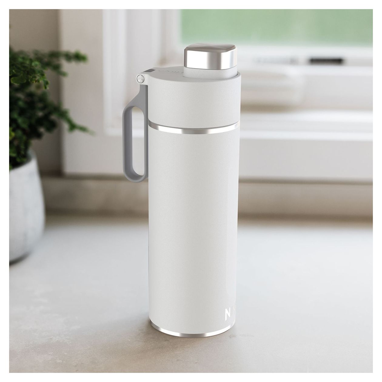 Thirsti 700ml Kunststoff, Edelstahl  (Weiß) 