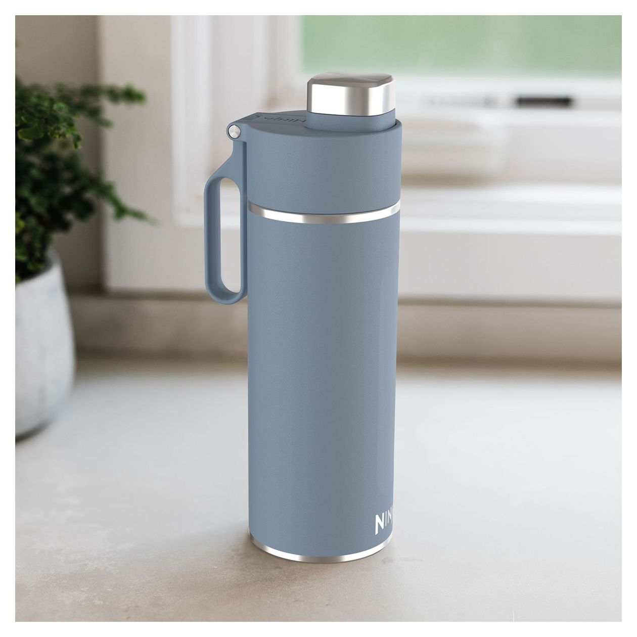 Thirsti 700ml Kunststoff, Edelstahl  (Blau) 