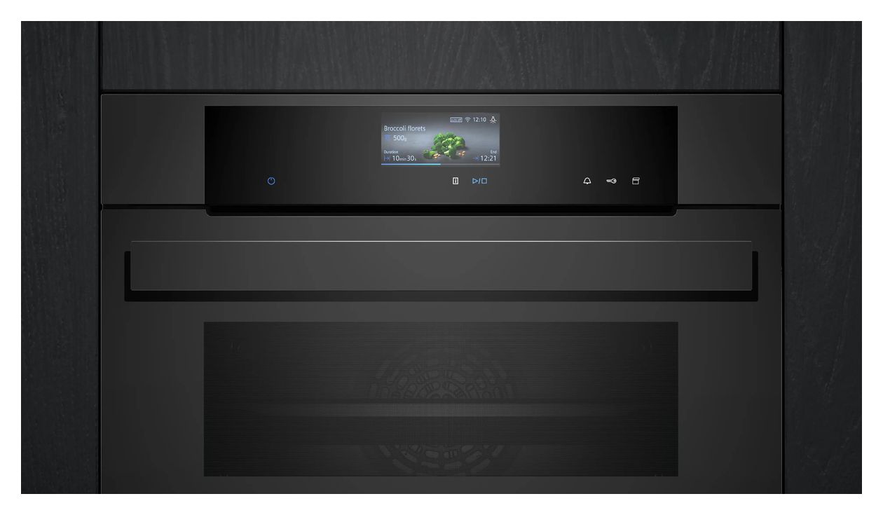 CS936GCM1 Einbaubackofen kompakt Dampfgaren AutoClean (Schwarz) 