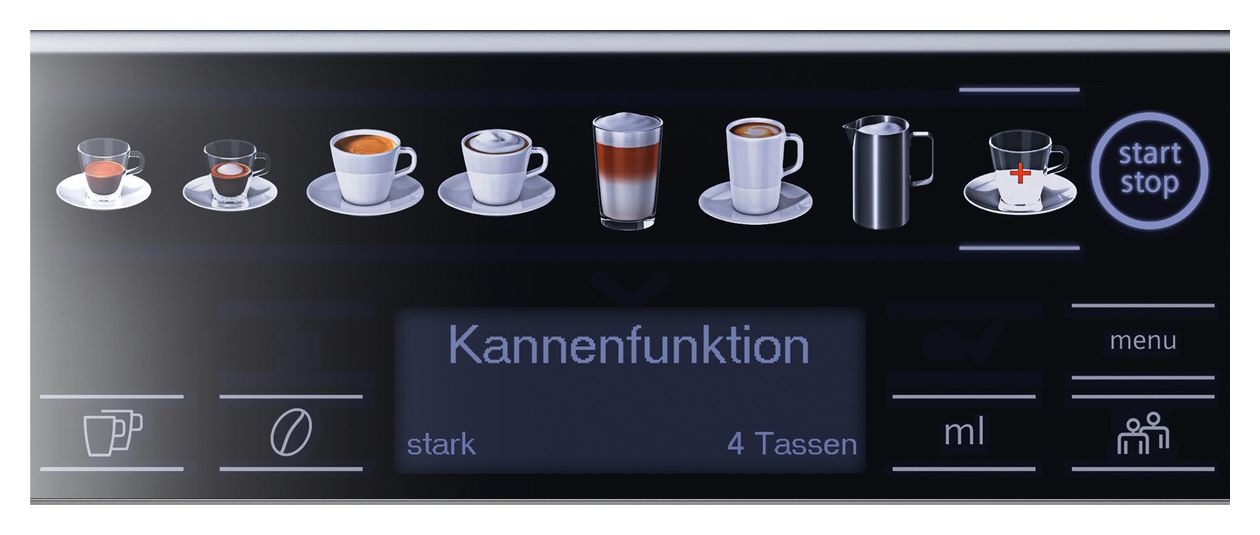 EQ6 TE657F03DE plus extraKlasse Kaffeevollautomat 1,7 l 300 g AutoClean  (Schwarz, Edelstahl) 