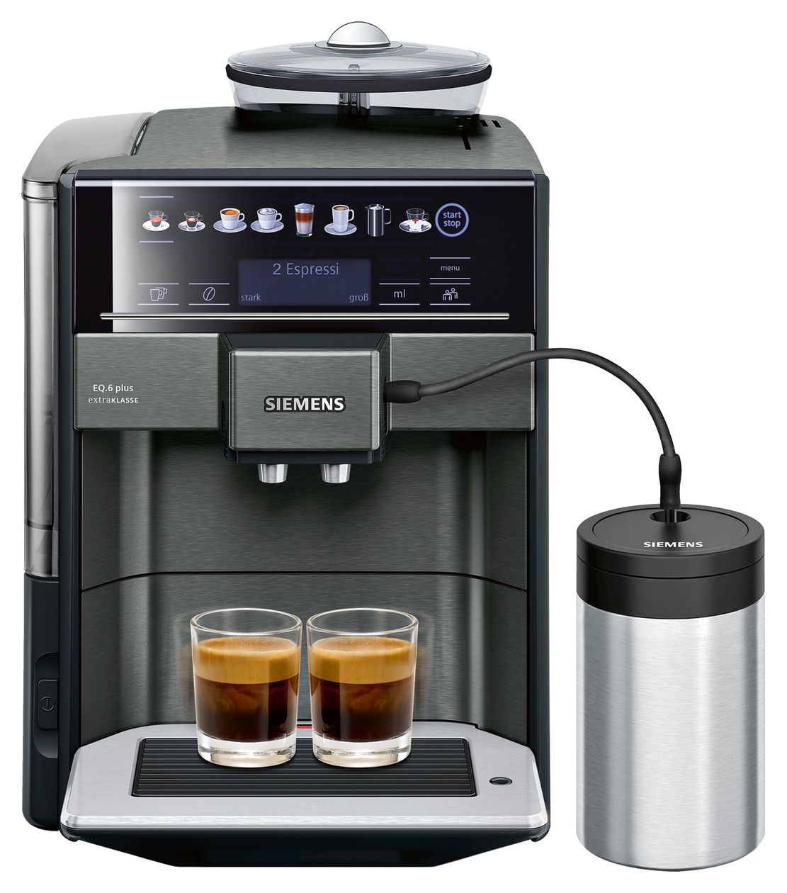 EQ6 TE657F09DE plus extraKlasse Kaffeevollautomat 19 bar 1,7 l 300 g AutoClean (Dark inox) 