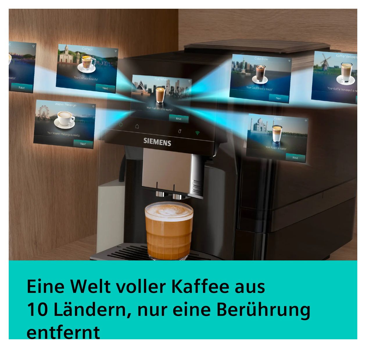 EQ700 TQ725E03 iAroma Kaffeevollautomat 19 bar 2,4 l 320 g  (Schwarz) 